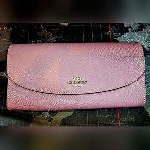 Coach Purple/Pink Slim Envelope Wallet